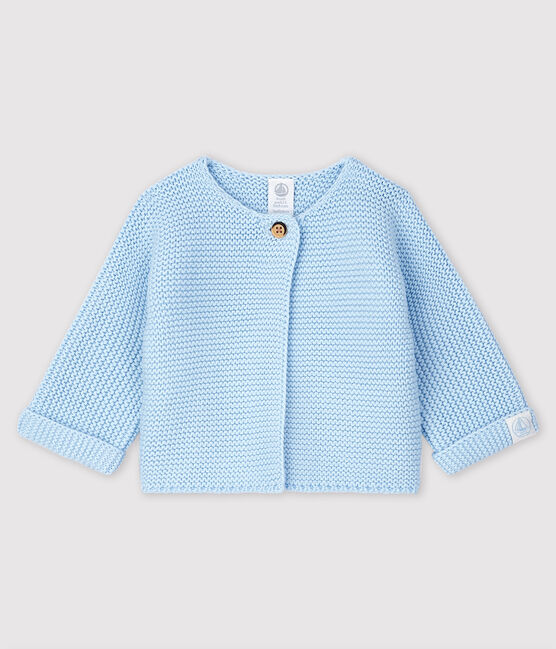 Baby-Cardigan aus Bio-Baumwollstrick blau TOUDOU