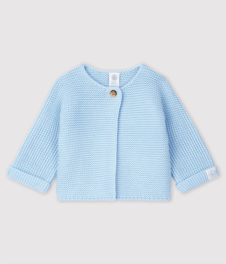 Baby-Cardigan aus Bio-Baumwollstrick blau