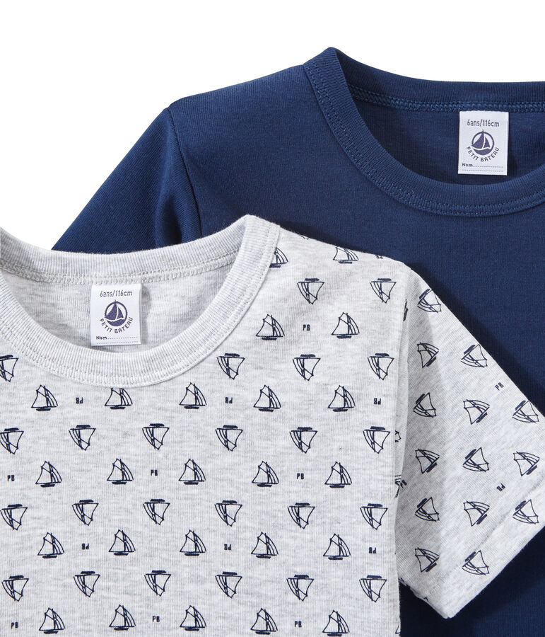 Jungen-Kurzarmshirts im 2er-Set weiss