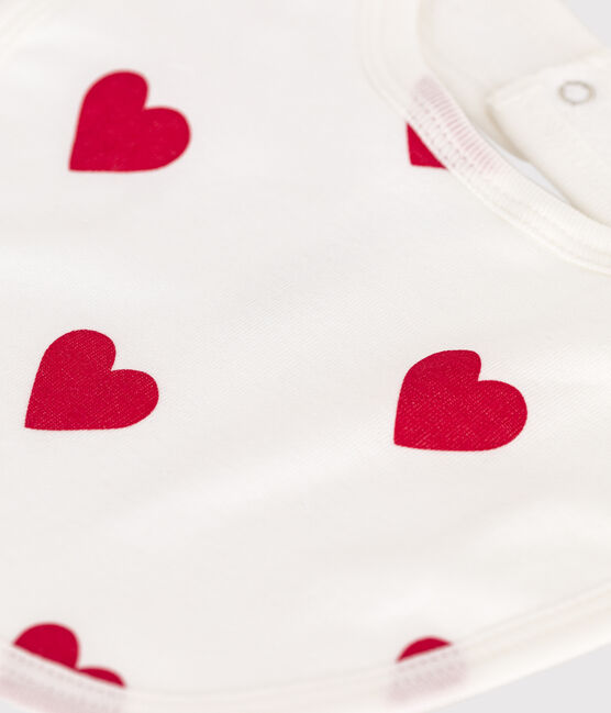 Baby-Lätzchen weiss MARSHMALLOW/rot TERKUIT