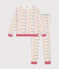 Pyjama aus Baumwolle mit Weihnachtsmotiven weiss MARSHMALLOW/weiss MULTICO