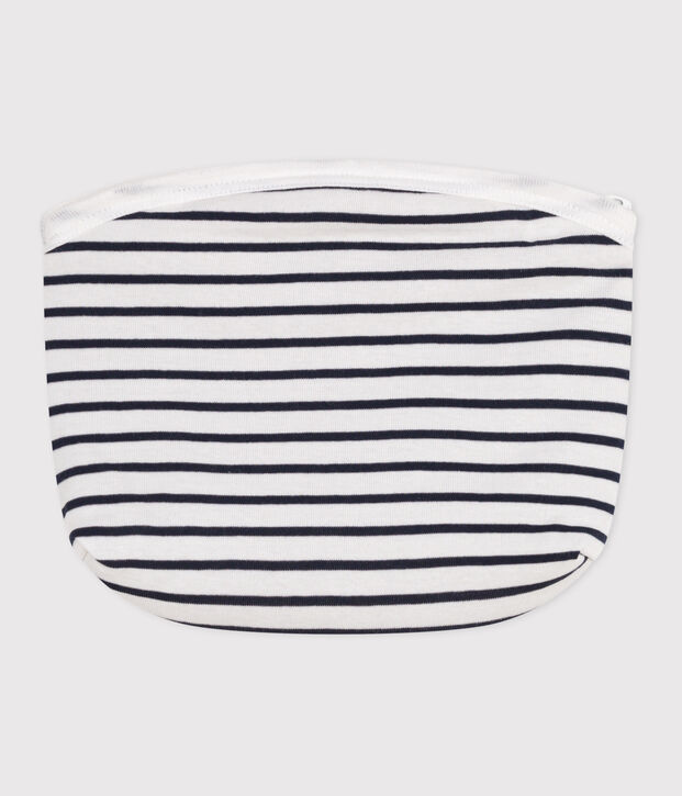 Baby-T&auml;schchen aus Baumwolle mit Streifen weiss/blau
