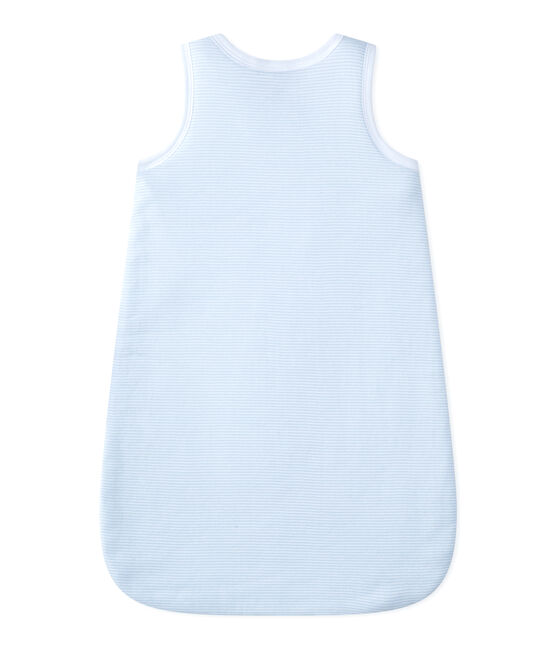 Geringelter Baby-Jungen-Schlafsack blau FRAICHEUR/weiss ECUME