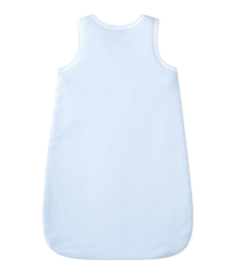 Geringelter Baby-Jungen-Schlafsack blau FRAICHEUR/weiss ECUME
