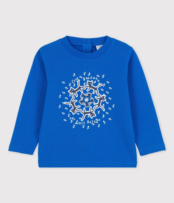 Baby-Sweatshirt aus Molton blau DELFT