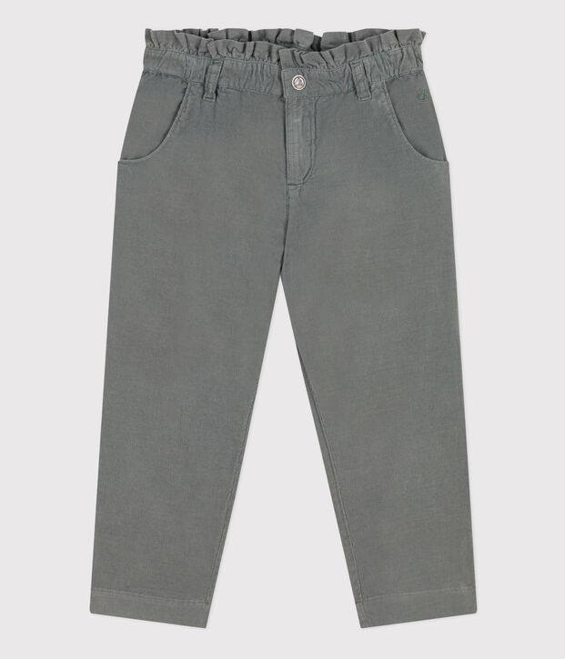 Gerade geschnittene Kinderhose aus Feincord f&uuml;r M&auml;dchen THUYA