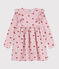 Langärmeliges Kinder-Kleid aus Baumwolle rosa JOLI/weiss MULTICO