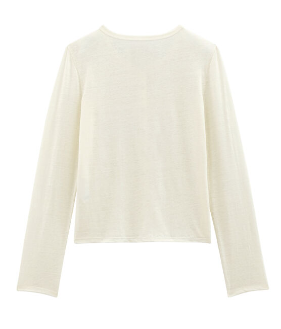 Damen-Cardigan weiss MARSHMALLOW