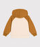 Kinder-Sweatshirt mit Kapuze aus Molton für Jungen beige AVALANCHE/ CUIVRE