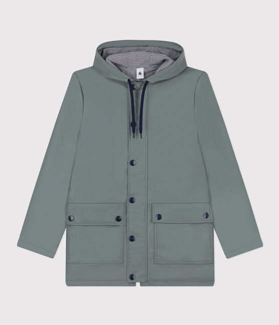 Regenjacke aus recyceltem Material und Bio-Baumwolle grün THUYA