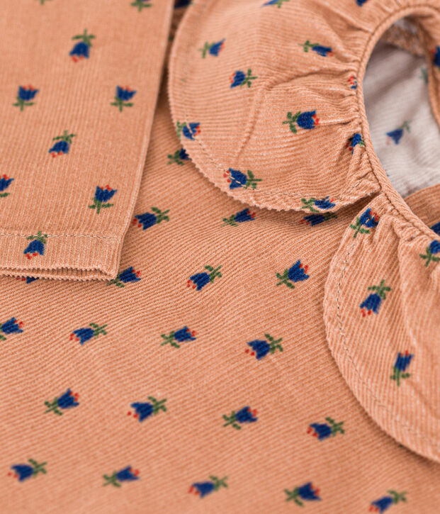 Lang&auml;rmelige Baby-Bluse aus Nicki rosa/vielfarbig