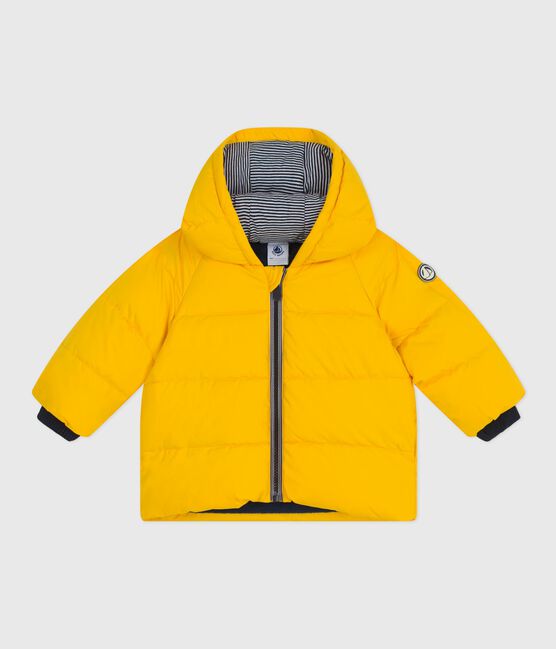 Baby-Winterjacke einfarbig gelb JAUNE