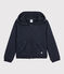Kinder-Kapuzensweatshirt aus Molton für Mädchen blau SMOKING