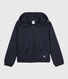 Kinder-Kapuzensweatshirt aus Molton für Mädchen
