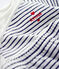 Dreiteiliges Baby-Set mit Streifenmuster aus Bio-Baumwolle weiss MARSHMALLOW/blau SMOKING