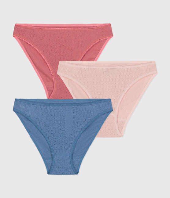 3er-Set Damen-Slips aus Baumwolle mit Lochstickerei variante 1