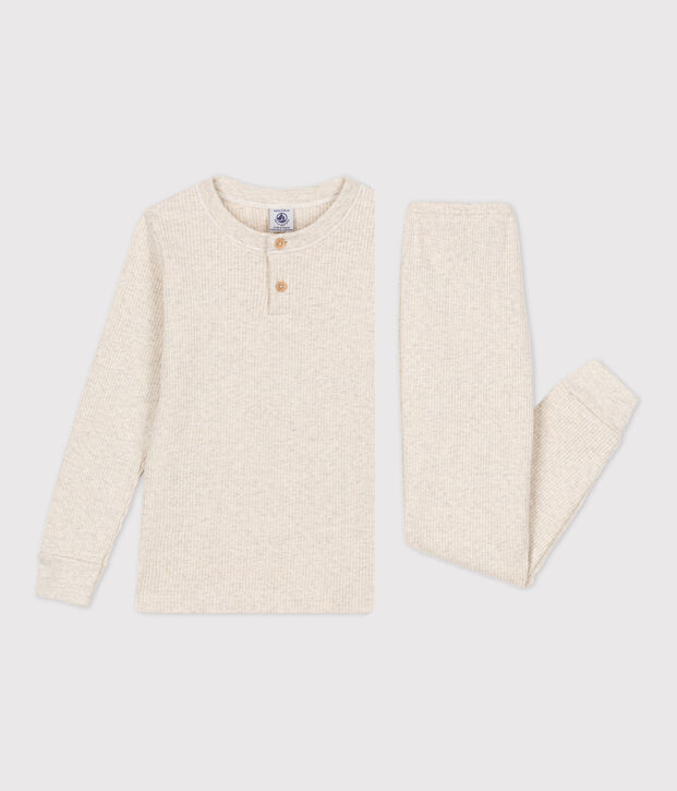 Kinderpyjama aus Baumwolle beige