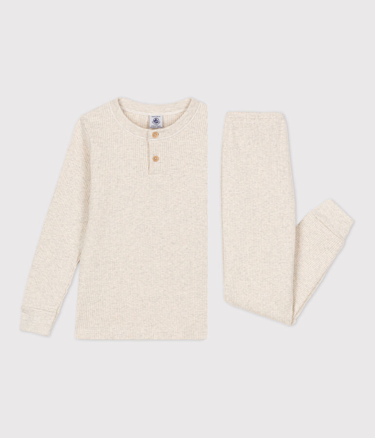 Kinderpyjama aus Baumwolle beige