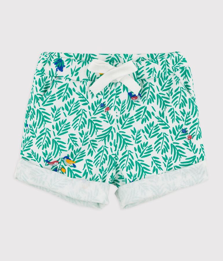 Baby-Shorts aus Baumwolle. weiss/vielfarbig