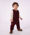 Langer Baby-Overall aus einfarbigem Nicki TRUFFE