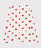 Damen-Cardigan in Wickelform aus Baumwolle weiss MARSHMALLOW/rot TERKUIT