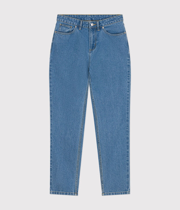 Damen-Hose mit geradem Schnitt aus Denim blau