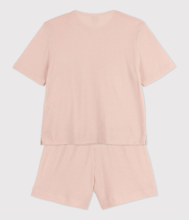 Kurzpyjama aus Baumwolle f&uuml;r Damen rosa SALINE