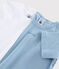 Set mit 2 kurzärmeligen T-Shirts aus Bio-Baumwolle mit blauem Ringelmuster für kleine Jungen variante 1
