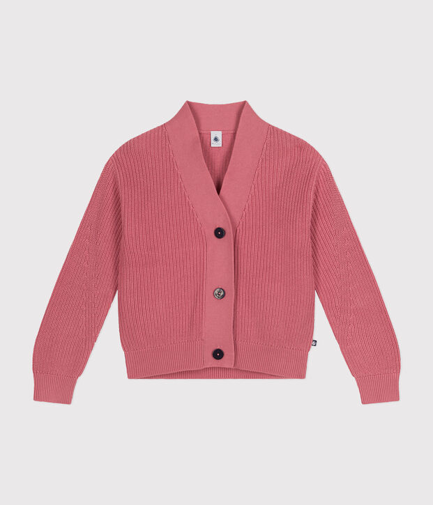 Damen-Cardigan aus Baumwolle rosa