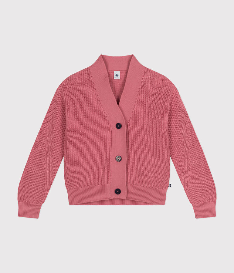 Damen-Cardigan aus Baumwolle rosa