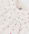Kurzärmeliges, gestreiftes Babykleid aus Bio-Baumwollgaze weiss MARSHMALLOW/rot OMBRIE