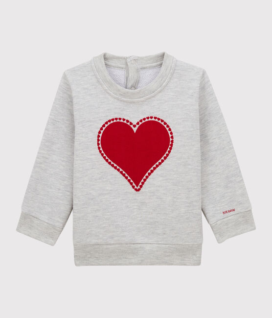 Baby-Sweatshirt aus Molton grau BELUGA CHINE