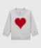Baby-Sweatshirt aus Molton grau BELUGA CHINE