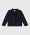 Kinder-Cardigan aus einfarbiger Baumwolle blau SMOKING
