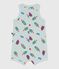 Baby-Kurzoverall aus Baumwolle mit Eismotiv blau/vielfarbig