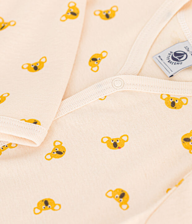 Baby-Strampler aus Baumwolle mit Koala-Printmotiv weiss/vielfarbig