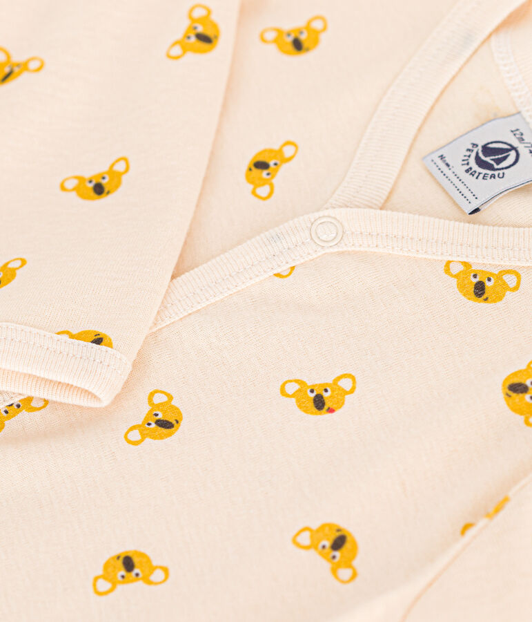 Baby-Strampler aus Baumwolle mit Koala-Printmotiv weiss/vielfarbig