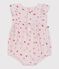 Baby-Overall aus Musselin-Stoff mit Blumenmuster rosa/vielfarbig
