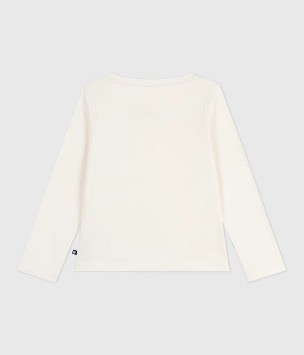 Lang&auml;rmeliges Kinder-T-Shirt aus bedruckter Baumwolle MILK