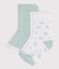 2 Paar Baby-Socken aus Baumwolle mit Blumenmuster variante 1