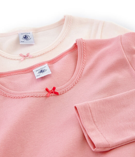 2er-Set langärmlige T-Shirts für kleine Mädchen variante 1