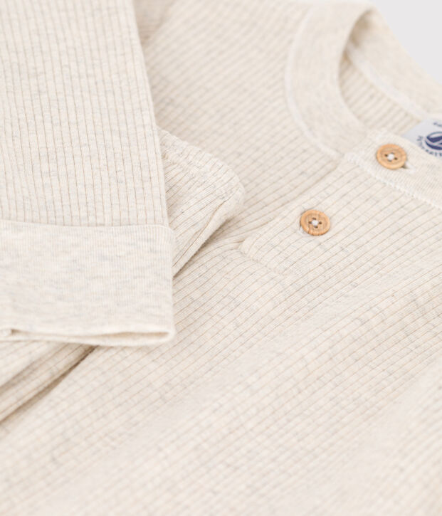 Kinderpyjama aus Baumwolle beige