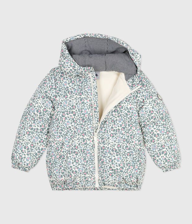 Kinder-Winterjacke mit Muster naturfarben/vielfarbig