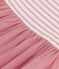 Kurzärmeliges Kinder-Kleid aus Baumwolle und Tüll weiss MARSHMALLOW/rosa CHARME