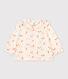 Langärmelige Babybluse aus Musselin-Stoff mit Vogelmotiv
