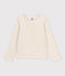 Kinder-T-Shirt aus Baumwolle für Mädchen beige MONTELIMAR CHINE