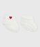 Newborn Baby-Schuhe aus Baumwollstrick weiss MARSHMALLOW