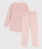 Kinder-Nachthemd und -Leggings aus Nicki und Baumwolle mit Blumenmotiv für Mädchen rosa SALINE/weiss MULTICO