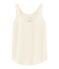 Leinen-Tanktop für Damen weiss MARSHMALLOW
