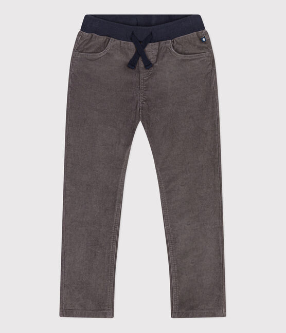 Gerade geschnittene Kinderhose aus Feindcord grau BONGRIS